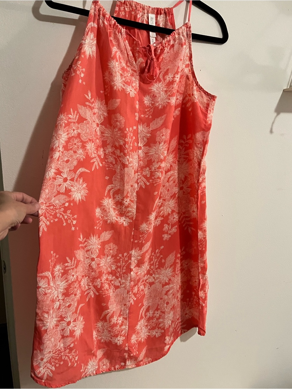 Gilligan & O’Malley Coral Floral Halter SunDress Island Lounge Wear Size Small - Picture 2 of 9